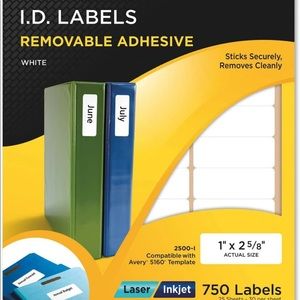 Brand New In Box. Post-it Super Sticky Removable  Labels. White 750 per Pack